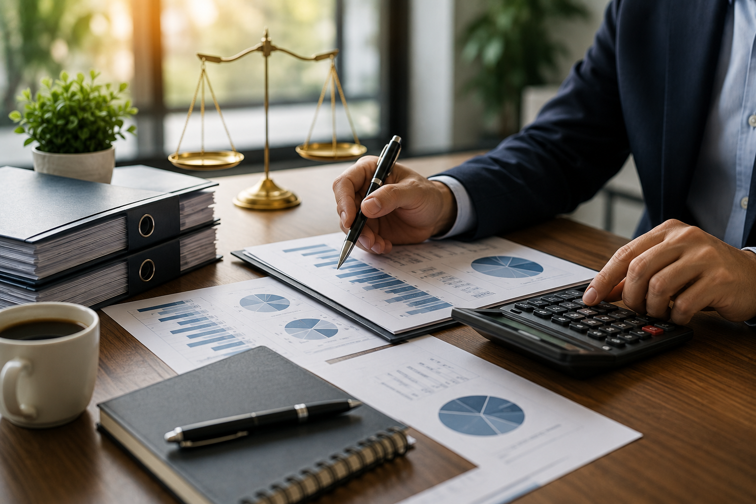 Reviewing Company Accounts Before Paying Dividends Company director reviewing financial reports and company accounts while calculating dividend payments and ensuring compliance with UK company law.